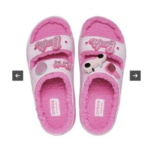 Crocs Barbie Cozzzy Sandal Charms Electric Pink Men/Women Slides Size‎ M6 W8 EUC